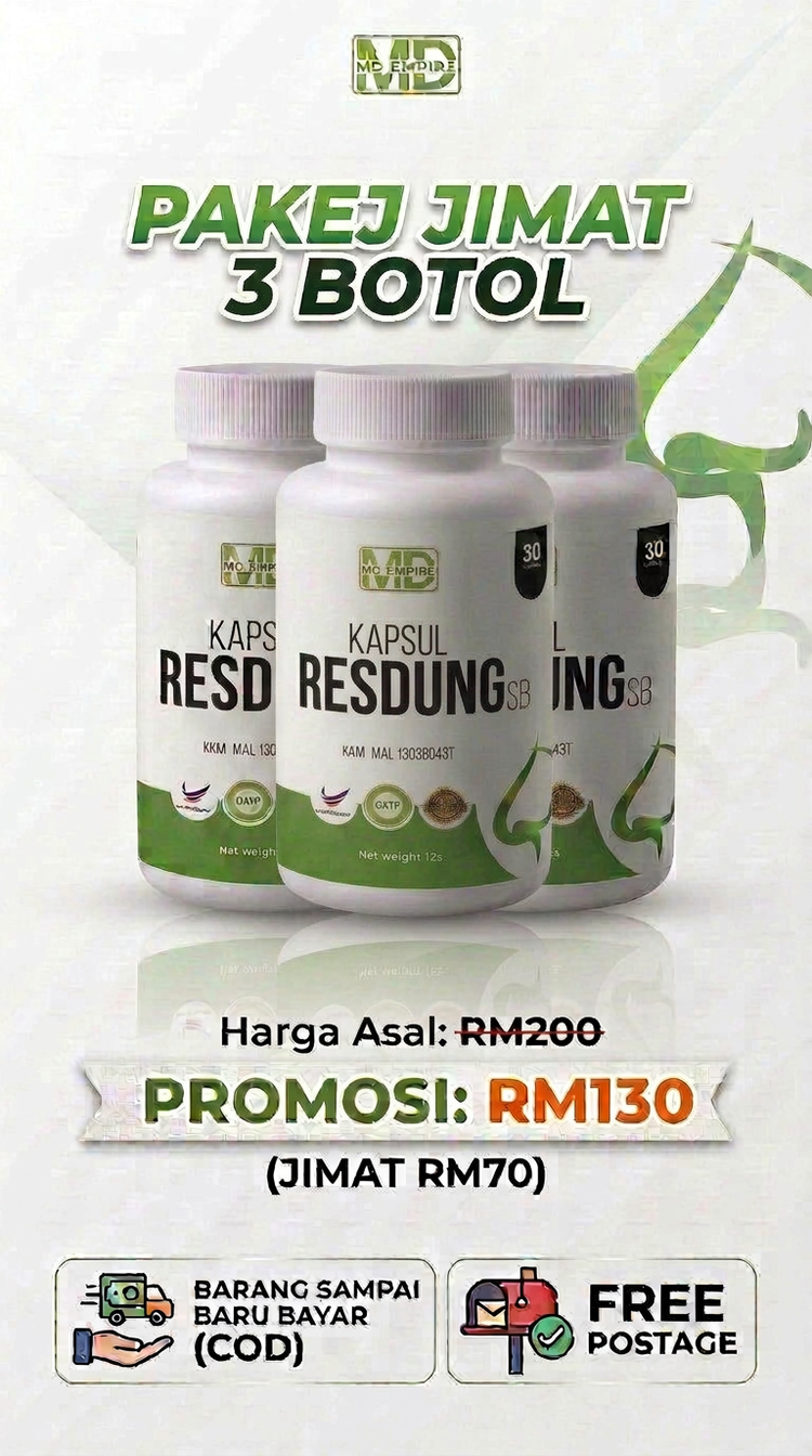 Pakej 3 Botol Kapsul Resdung SB RM130