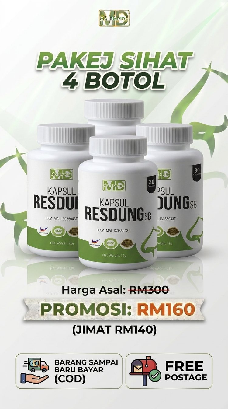 Pakej 4 Botol Kapsul Resdung SB RM160