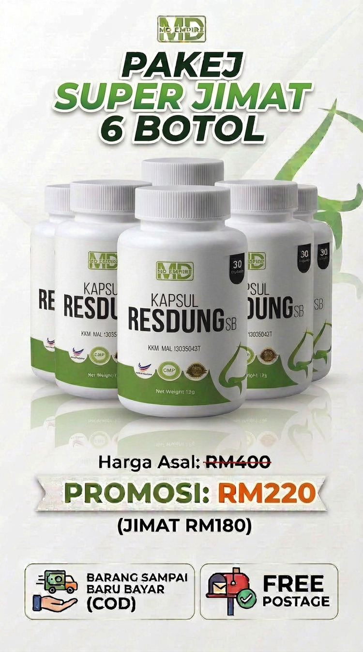 Pakej 6 Botol Kapsul Resdung SB RM220